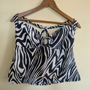 Zebra Sparkle Tankini Size XL
